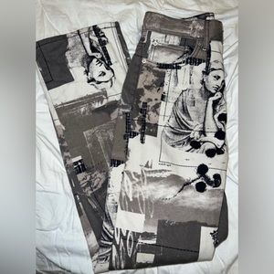 BDG Black and White Cowboy Renaissance Jeans